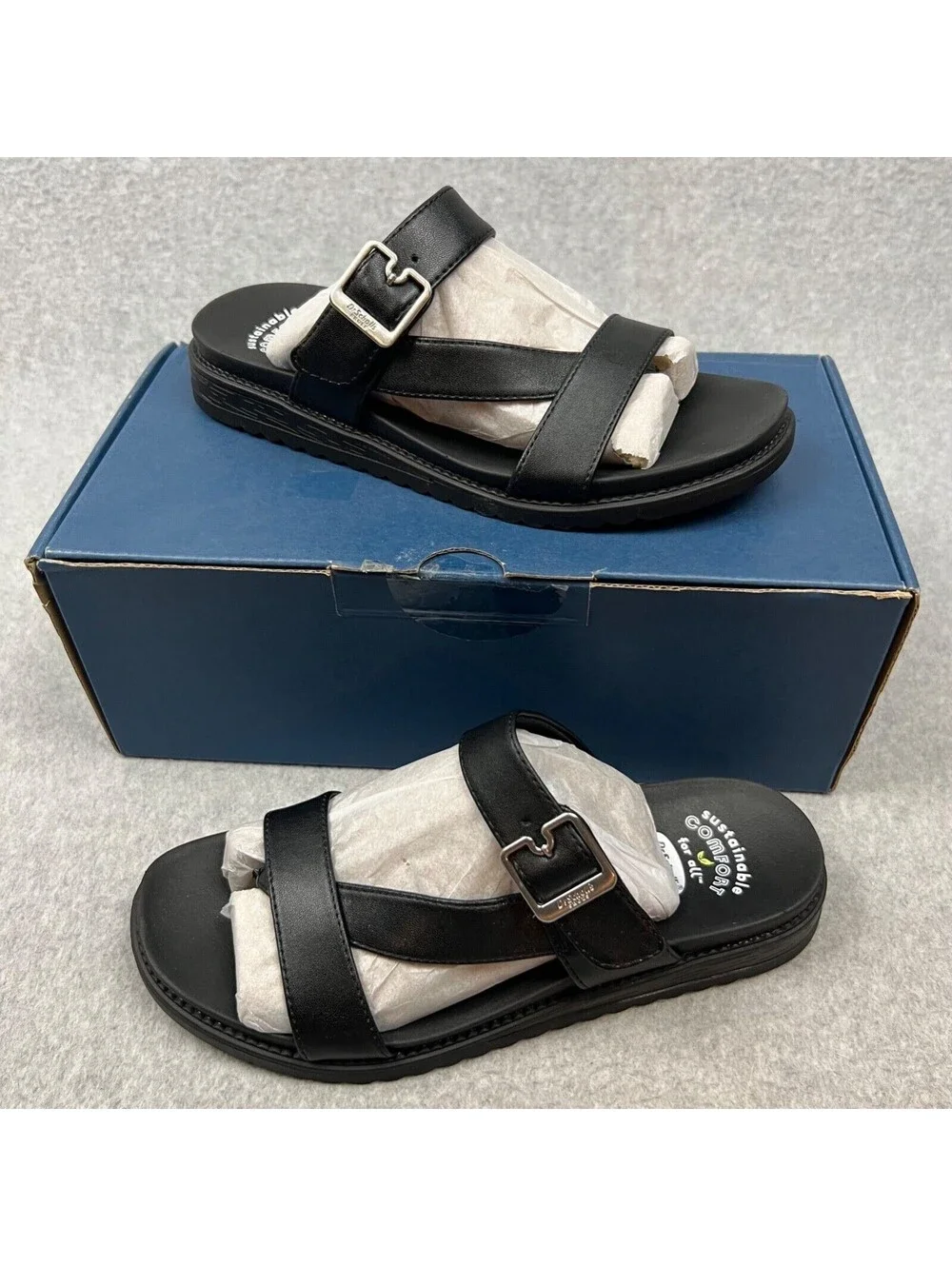 Dr. Scholls Slip on Sandals Womens 6.5 Comfort Black Summer
